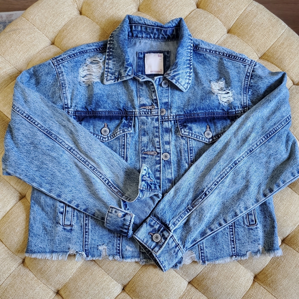 So Crop Jean Jacket